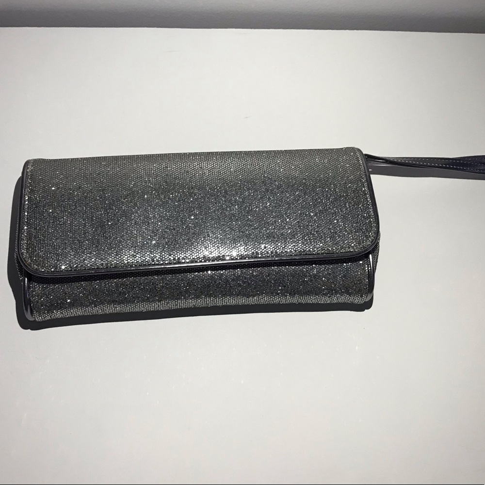 MARC JACOBS evening clutch - silver glitter
